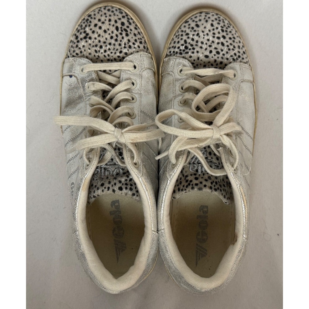 Gola Orchid II Cheetah Womens Silver Metallic Animal Print Sneaker CLA466 Size 9 - Picture 8 of 11